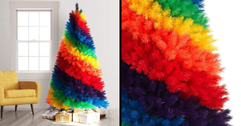 This Rainbow Christmas Tree Will Take Your Holiday Celebrations To A Whole New Level Of Camp