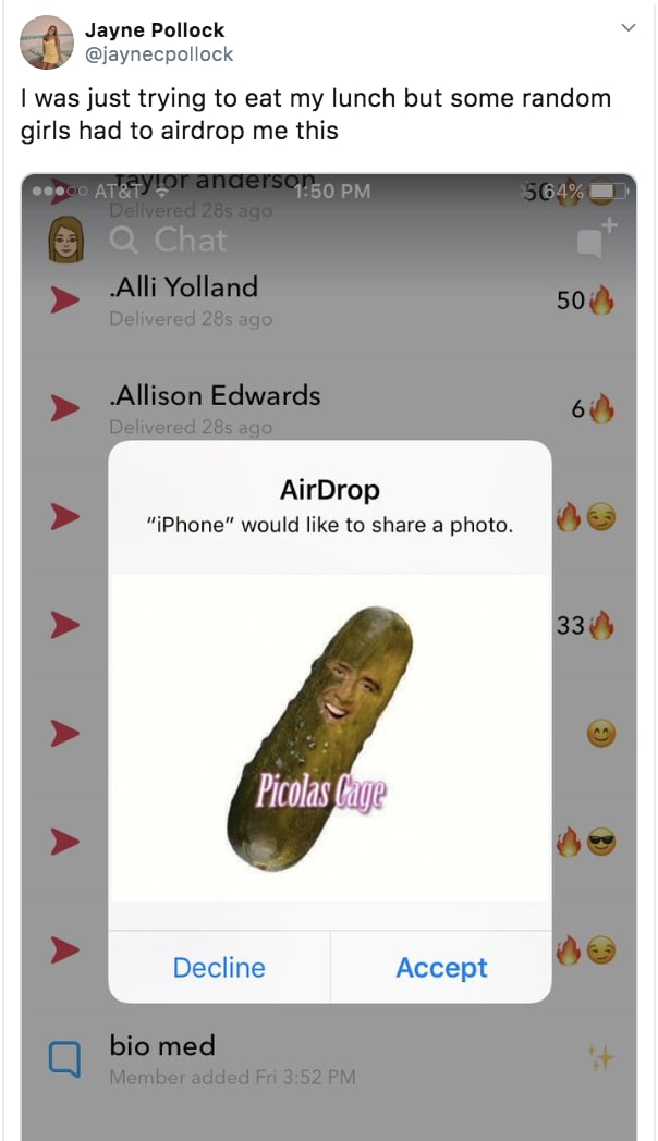 27 People Who Got Hilariously Trolled By AirDrops From Strangers - Page