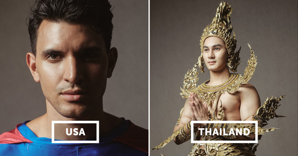 37 Men Dressed In National Costumes For Mister Global Pageant 2019