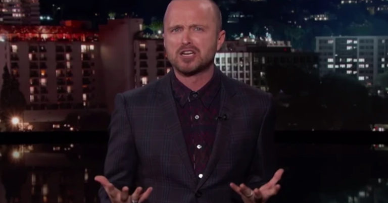 aaron paul breaking bad recap jimmy kimmel