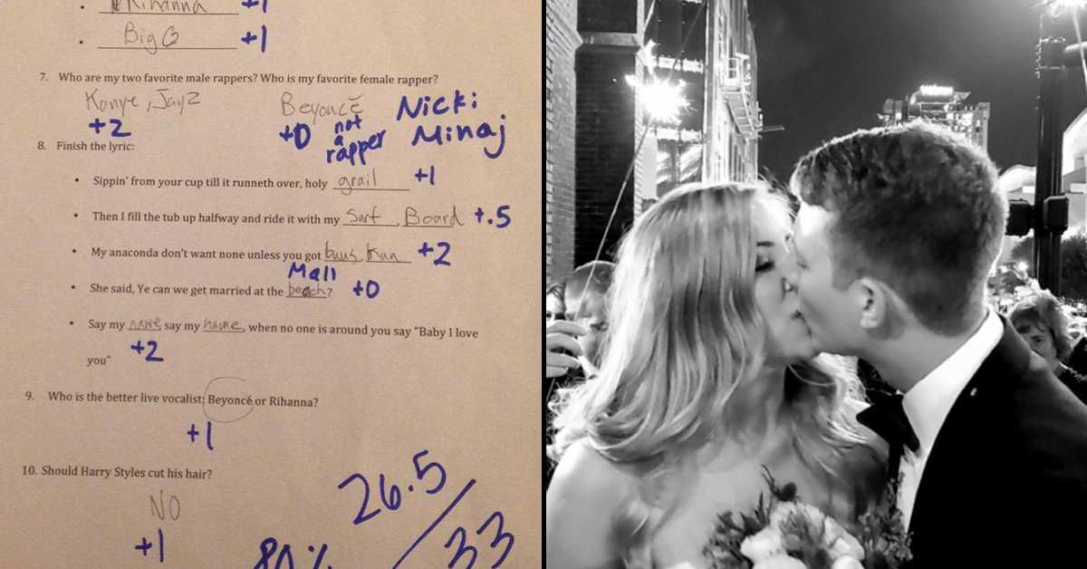 Woman Who Made Her Boyfriend Pass Beyoncé Exam To Date Her Just Had A Beyoncé-Themed Wedding