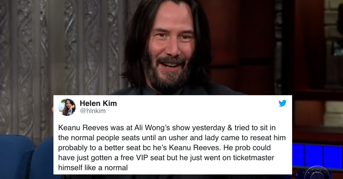 Keanu Reeves Pays For Ticket, Sits With Normal People At Ali Wong Show