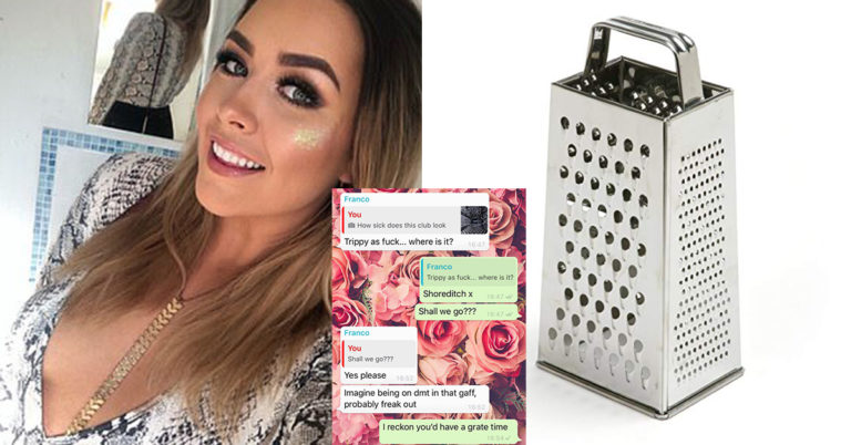 Girl Hilariously Convinces Friend That The Inside Of A Cheese Grater Is A Trendy New Club