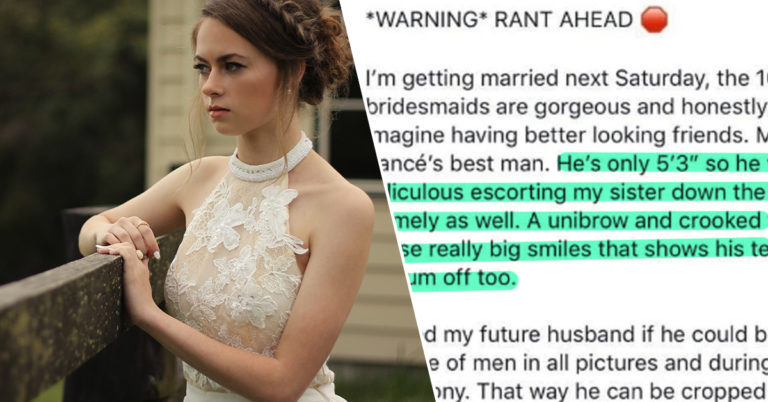 Bride Allegedly Calls Off Wedding Because “Groom’s Best Man Isn’t Tall Or Hot Enough For Pics”