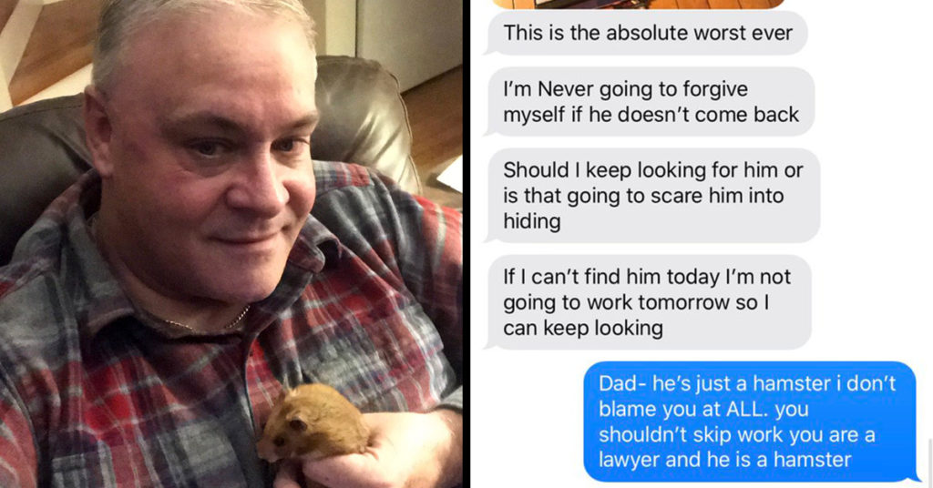 Dad's Panicked Texts After He Lost His Daughter’s Hamster Go Viral