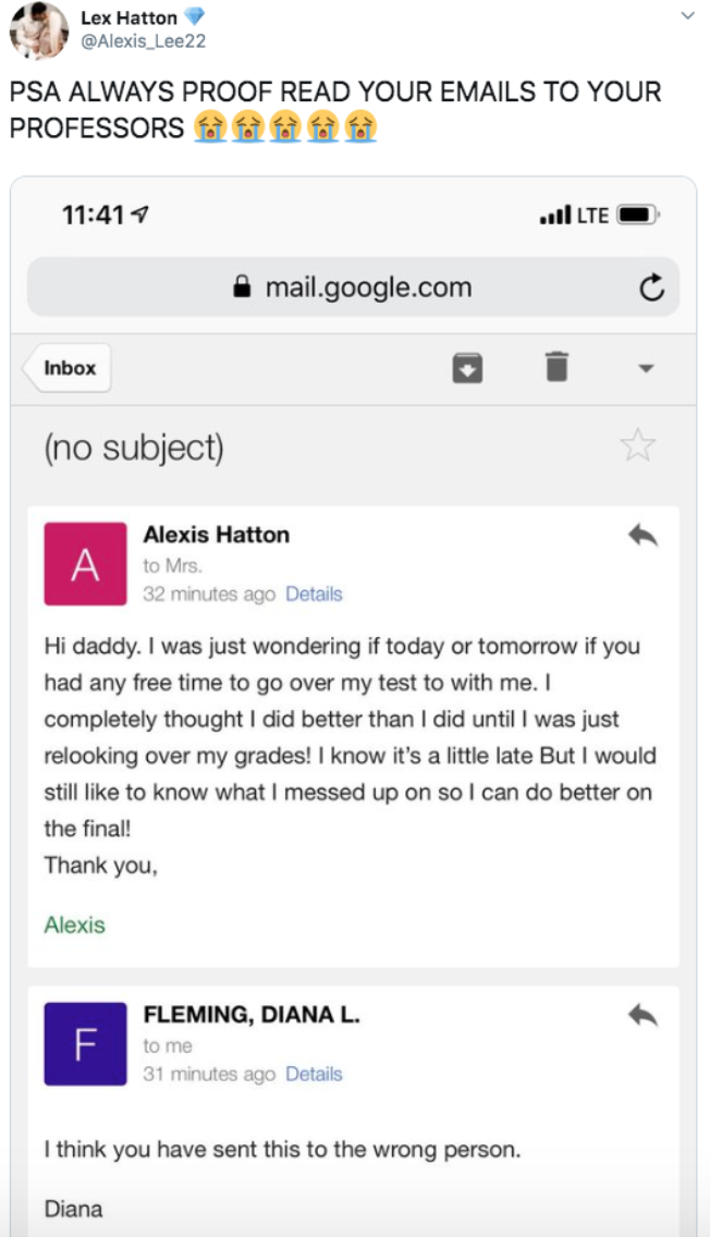 Always Proofread Your Emails To Teachers 22 Funny Professor Emails