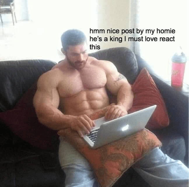 The "Buff Guys Typing On Laptops" Meme Offers Wholesome Advice