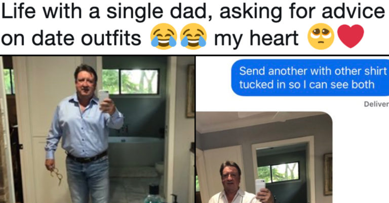 Dad Asks Daughter For Outfit Advice Pre-Date, And Their Sweet Text Exchange Goes Viral
