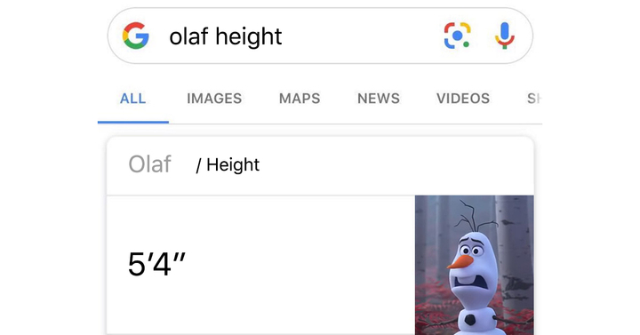 Olaf From Is 5'4" Meaning Anna, And Are Giants