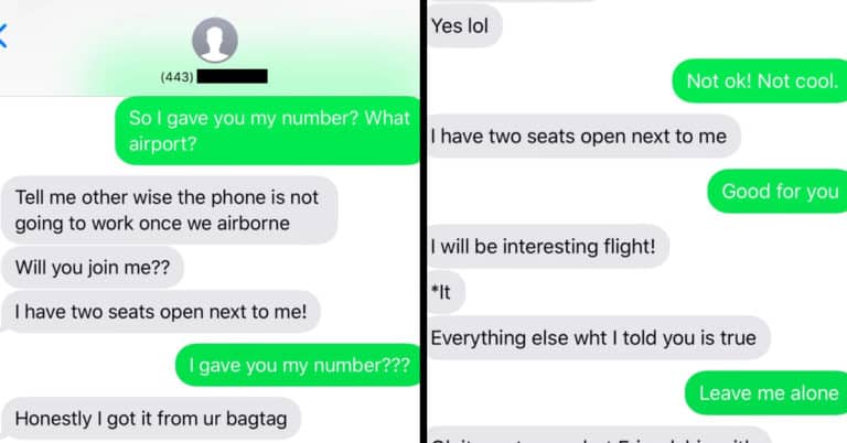 Airport Employee Sent Woman Creepy Flirty Texts After Stealing Her Number Off Her Luggage