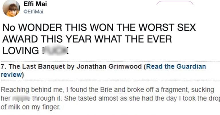 Every Year Writers Get Nominated For “Bad Sex” Writing, Here’s What A “Winning” Entry Looks Like