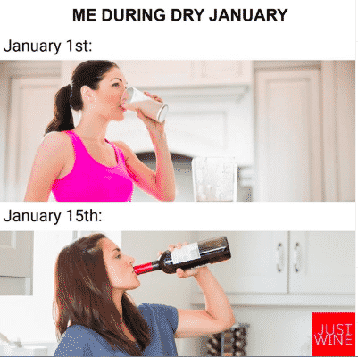 dry January, sober January, dry January meme, sober January meme