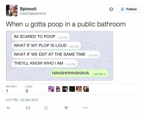 pooping in public tweets, funny poop in public memes