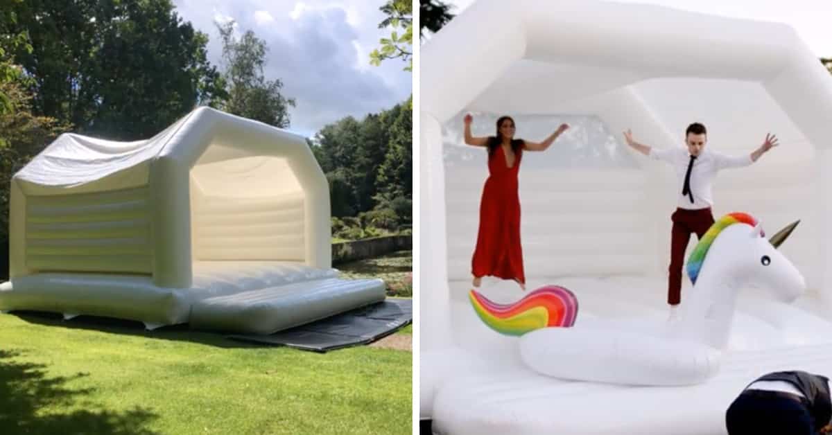 bouncy castle wedding, bounce house wedding, wedding bouncy castle, wedding bouncy house