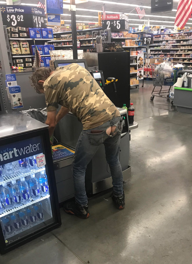 people of walmart - hole in butt 