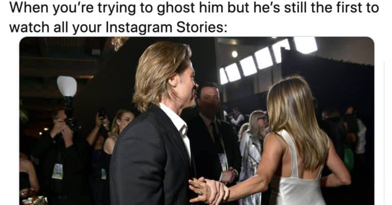 Brad Pitt And Jennifer Aniston’s “Moment” Gets The Meme Treatment (24 Tweets)