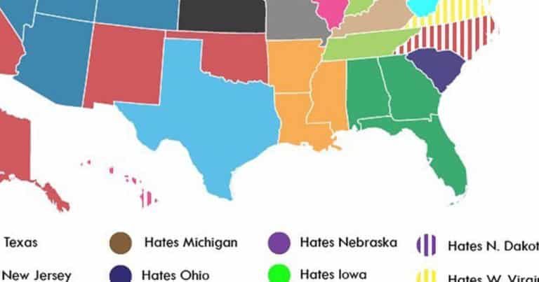 This Map Shows Each State’s Least Favorite Other State