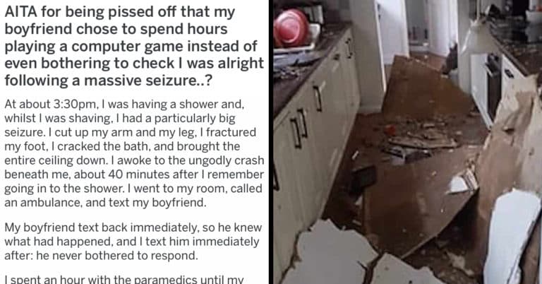 aita boyfriend playing video games while girlfriend has seizure