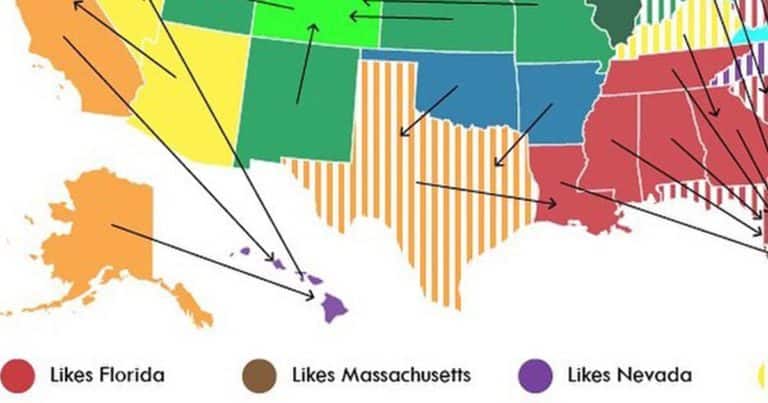 Follow-Up To “Most Hated State” Map Shows Each State’s Favorite Other State