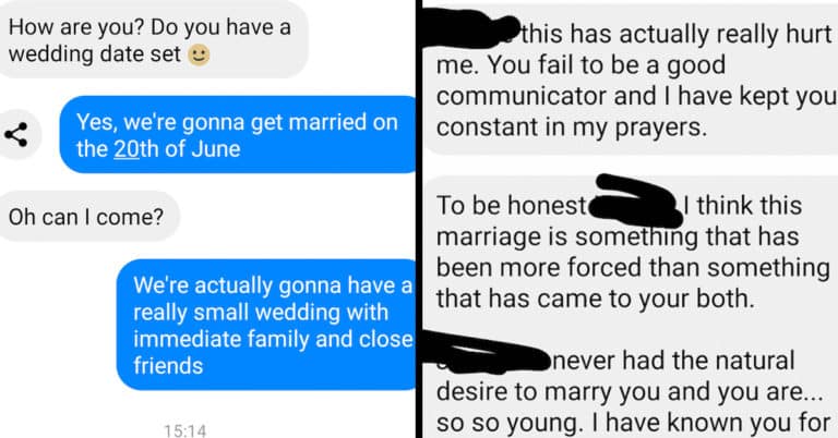 This Woman Tried To Convince A Bride To Not Get Married After She Didn’t Get A Wedding Invite
