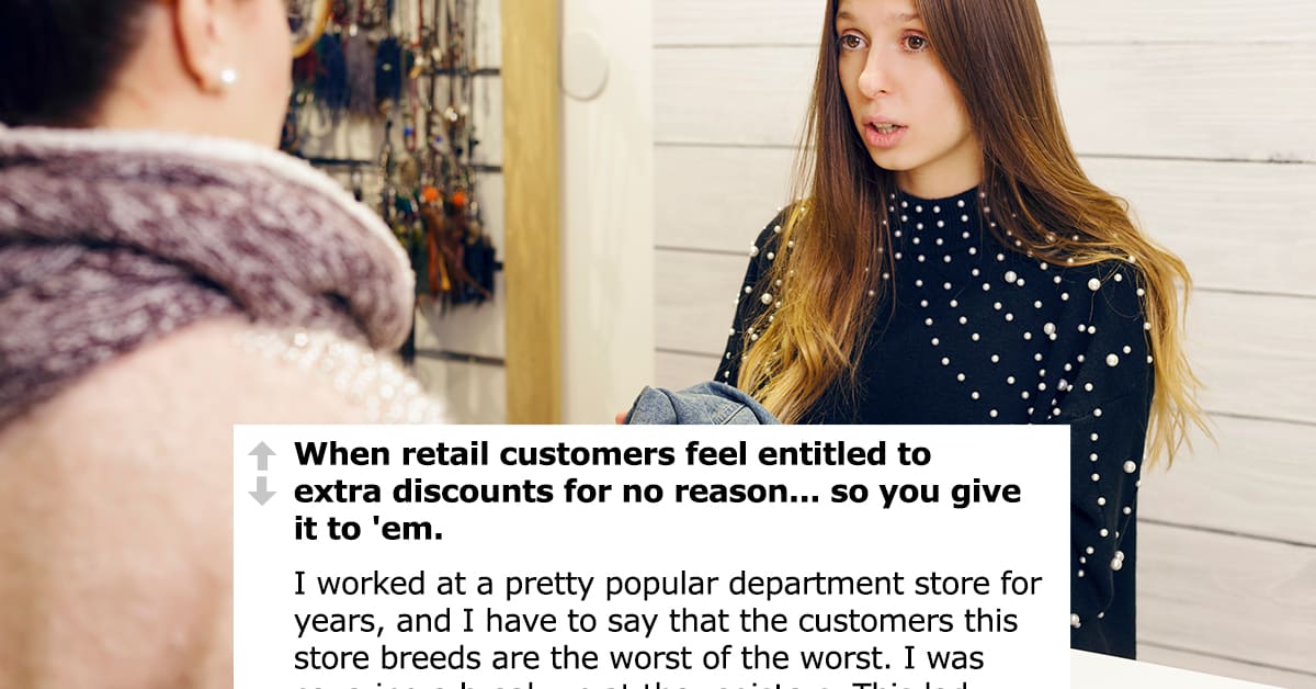 rude customer, retail horror story