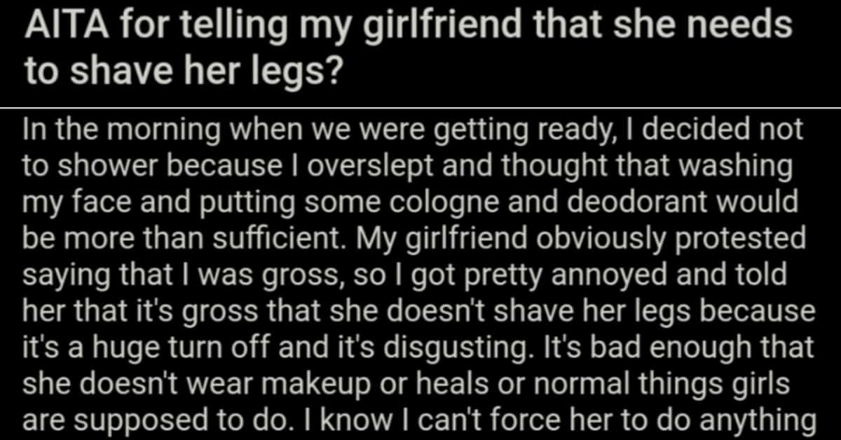 aita girlfriend shave her legs