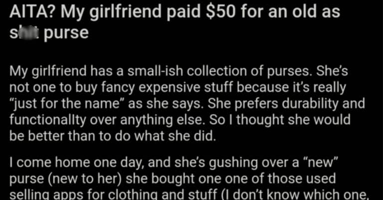 Man Is Mad His Girlfriend Bought A $50 Vintage Purse, Asks If He’s Being Unreasonable