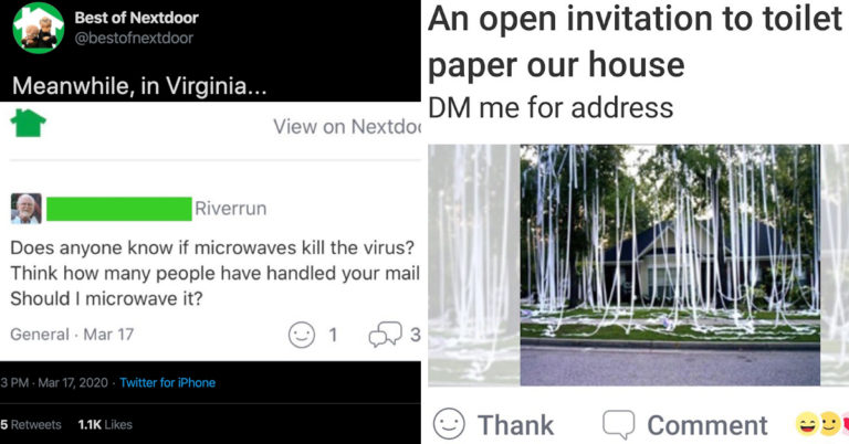 And You Thought Your Neighbors Were Bad — Coronavirus Edition (25 Nextdoor Posts)