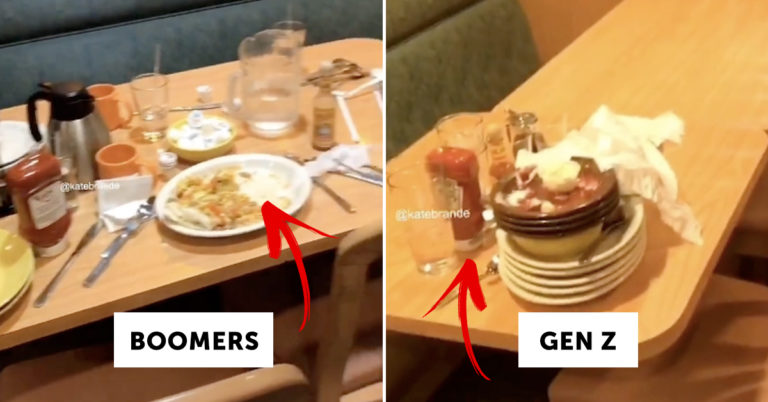 Server’s Viral TikTok Compares How Boomers Vs. Gen-Z Kids Leave Tables In Restaurants