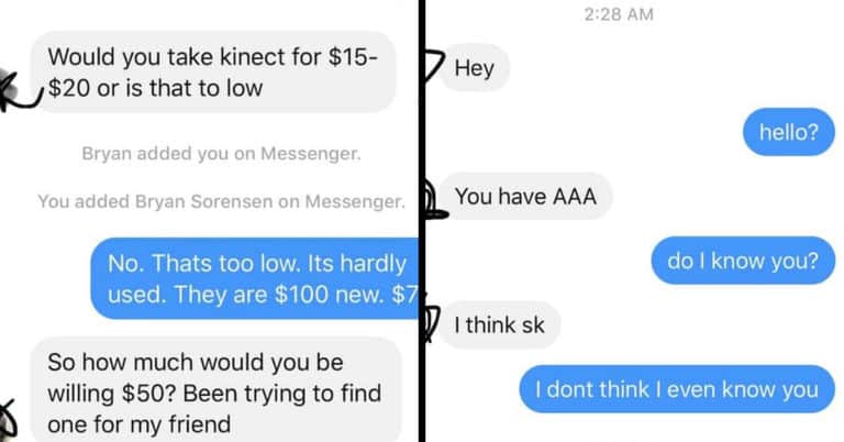 Fed-Up Guy Shares Screenshots Of Entitled Dude Begging For Free Stuff 3 Years Apart