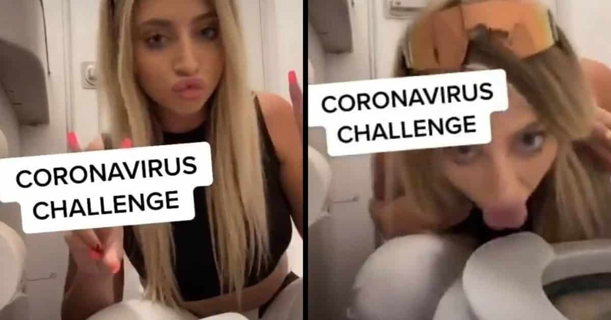 coronavirus challenge, tiktok toilet, tiktok lick toilet challenge