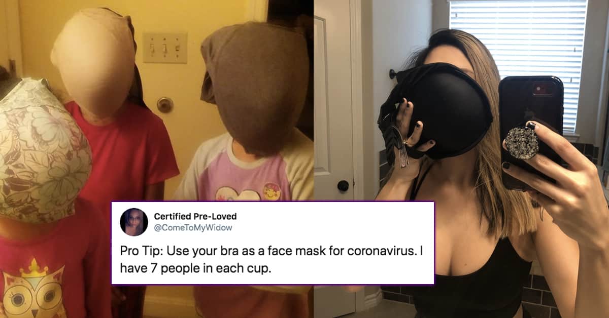 Women With Big Boobs Are Turning Bras Into Coronavirus Face Masks