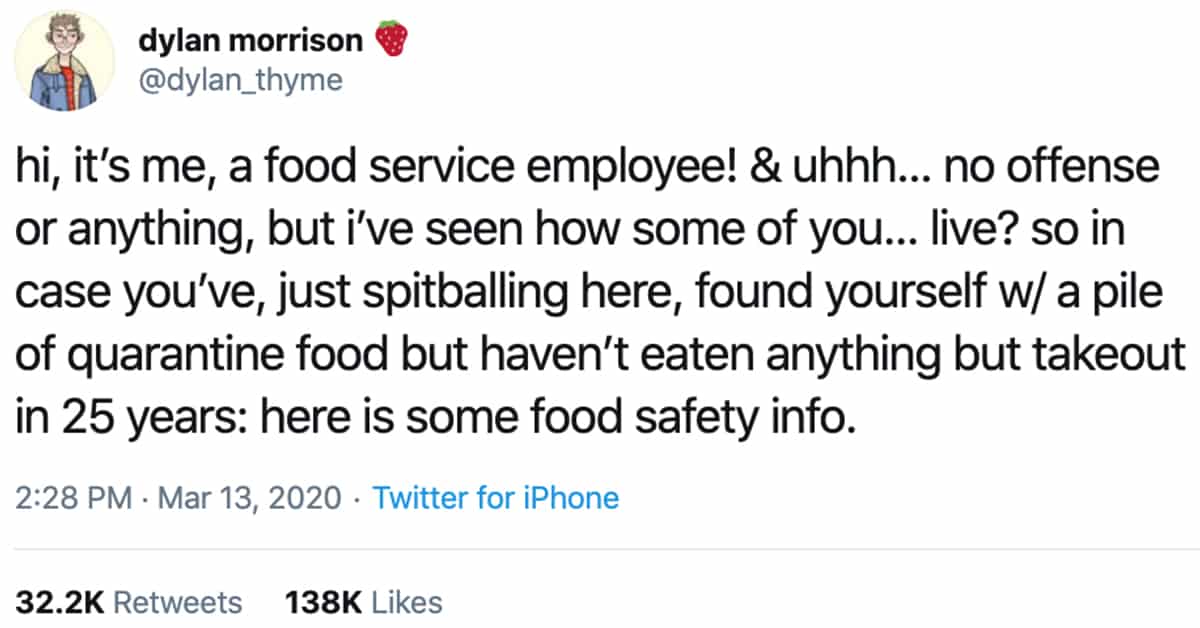 food safety twitter thread, food safety tips, food safety advice