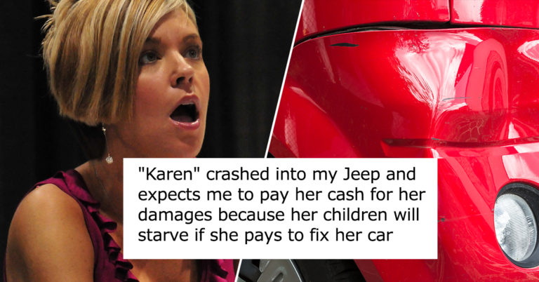 karen wrecks mercedes, karen crashes car no insurance
