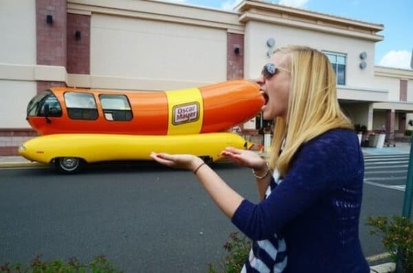 eating oscar mayer truck funny picture