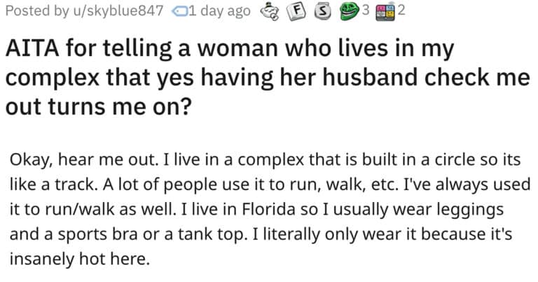 Woman Asks If She’s Wrong To Tease A Wife About Her Husband Checking Her Out
