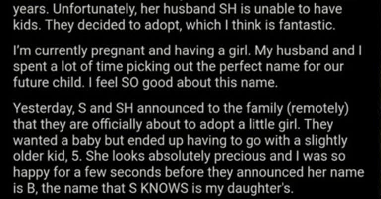 aita twin took daughter name