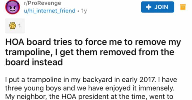 HOA Tries To Remove Homeowner’s Trampoline, It Backfires (8 Pics)
