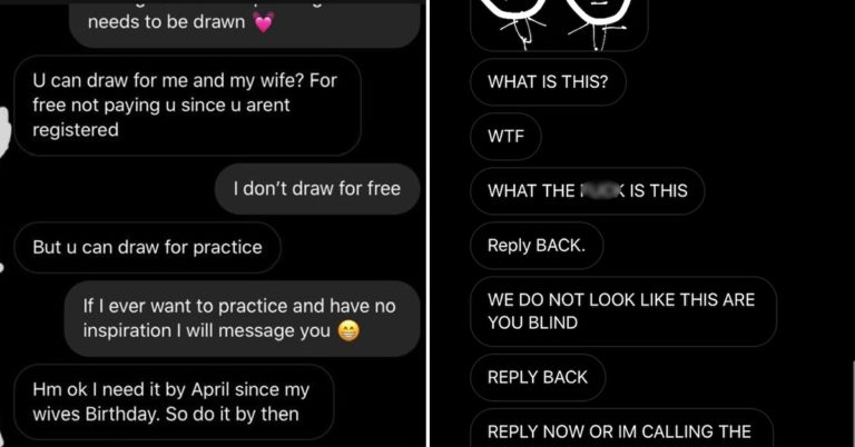 choosing beggar free portrait, choosing beggar threatens to call police