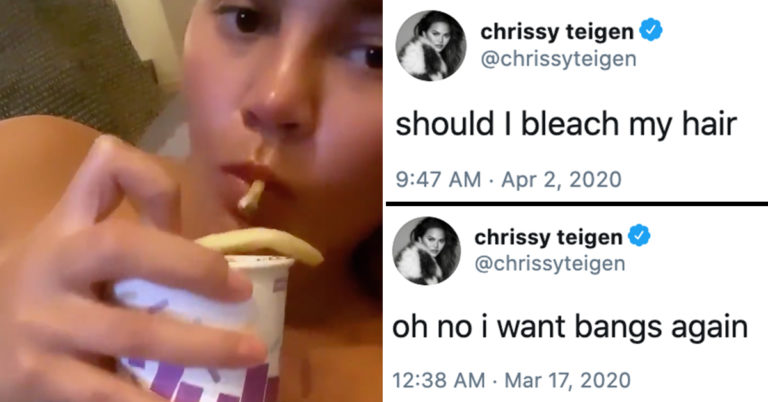 Chrissy Teigen Is Suffering In Lockdown And She Wants Us To Know (21 Tweets)