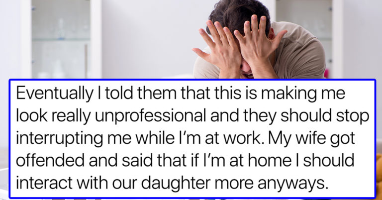 dad locks family out office aita