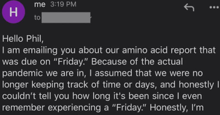 Student Argues With Professor About Late Report Because “The Concept Of Time Is Dead”