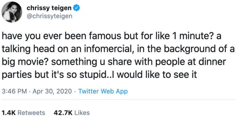 chrissy teigen famous for one minute, chrissy teigen boobs fast and furious