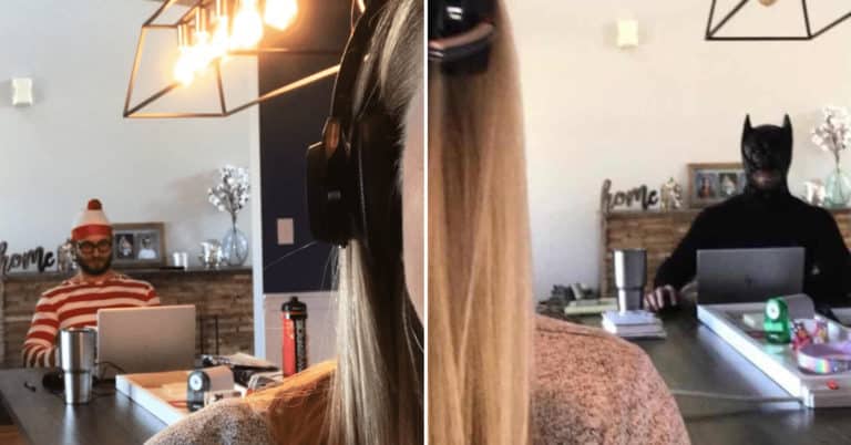 zoom photobomb, husband zoom photobomb, zoom photobomb, husband zoom photobomb costume