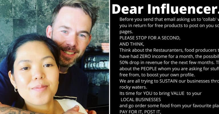 Influencers Put On Blast By Chef For Trying To Score Free Food During The Pandemic