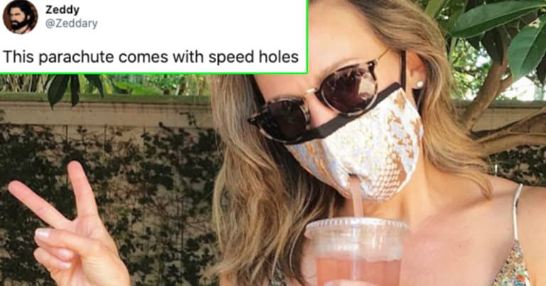 face mask with straw hole