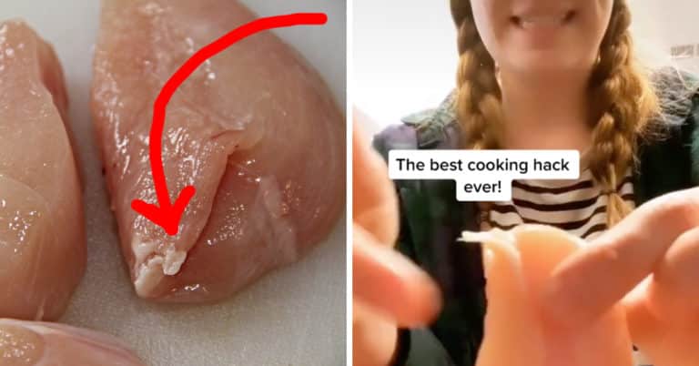 chicken hack, chicken tendon hack, chicken breast hack, chicken hack tiktok, tiktok chicken hack