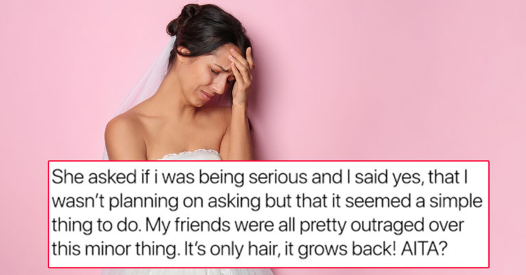 Bride Lit Up For Asking If She’s Wrong To Ask Friend To Cut Her Hair So She Matches Bridal Party