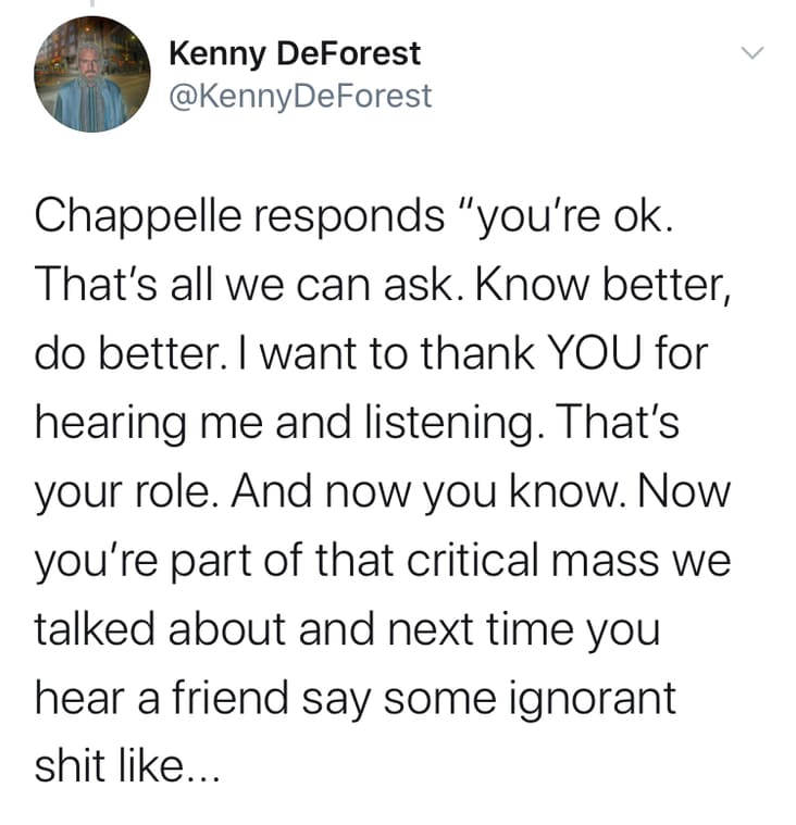 dave chapelle police brutality, dave chapelle heckler, dave chapelle heckler police brutality, dave chapelle schools heckler, dave chapelle of police brutality, @KennyDeForest police brutality, @KennyDeForest dave chapelle