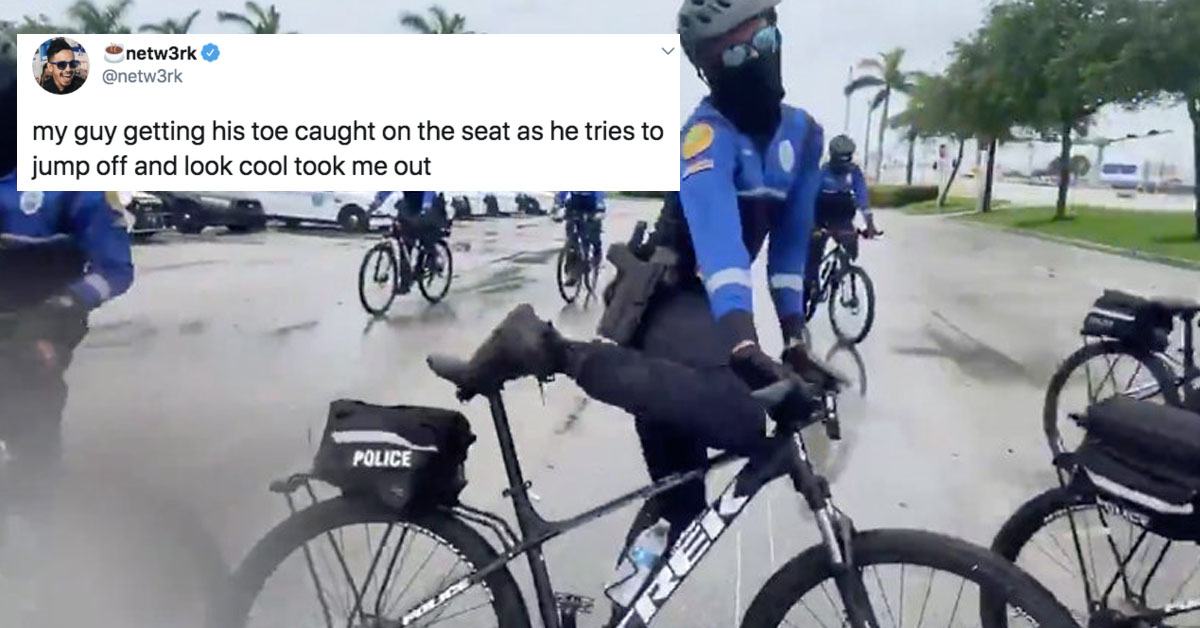 elite bike cops, bike cops viral video, bike cops video